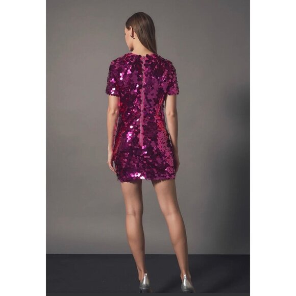 Endless Rose Circle Sequins Dress in Fuchsia Pink Size Small - Picture 6 of 14